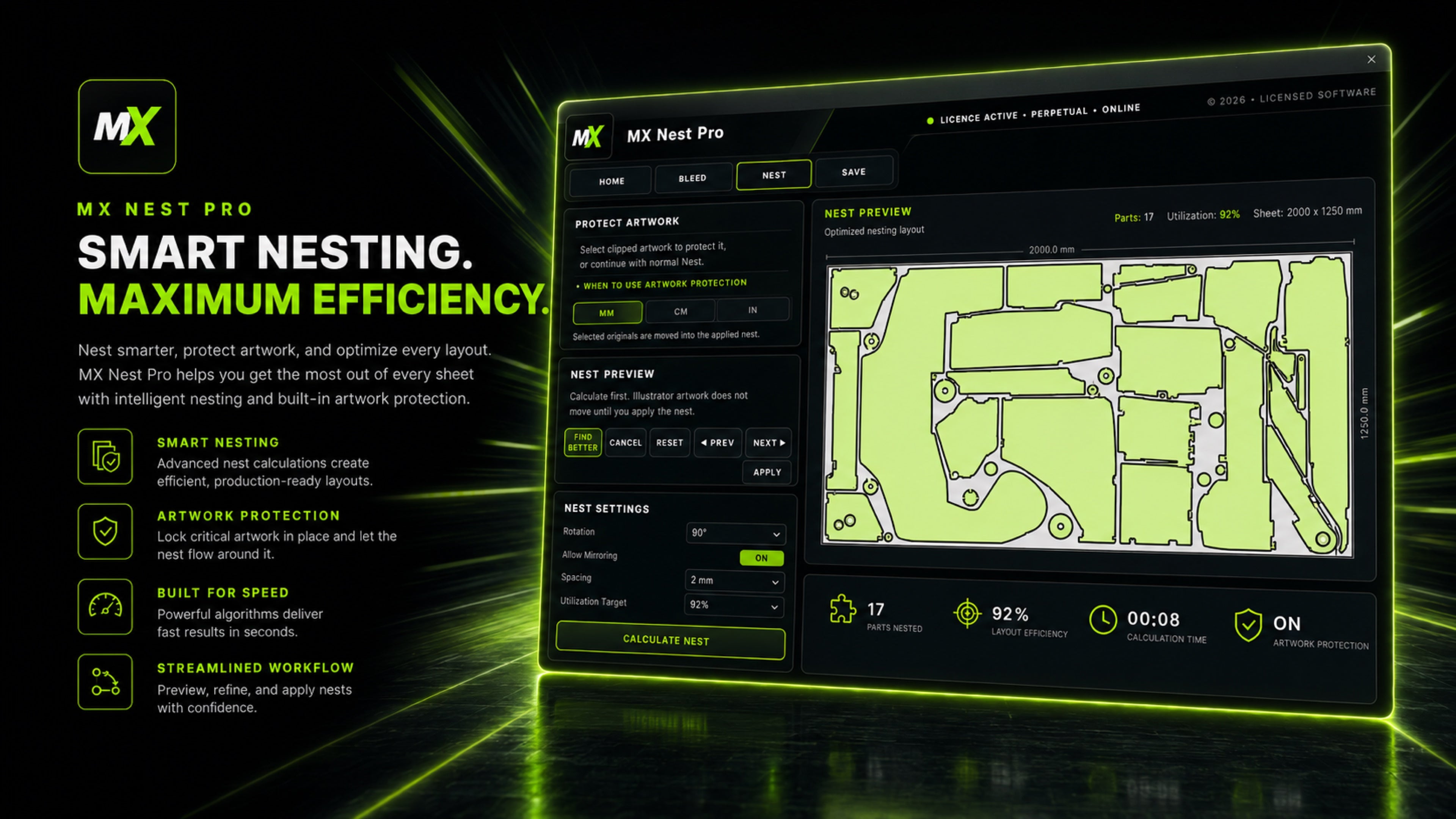 MX Nest Pro smart nesting and artwork protection