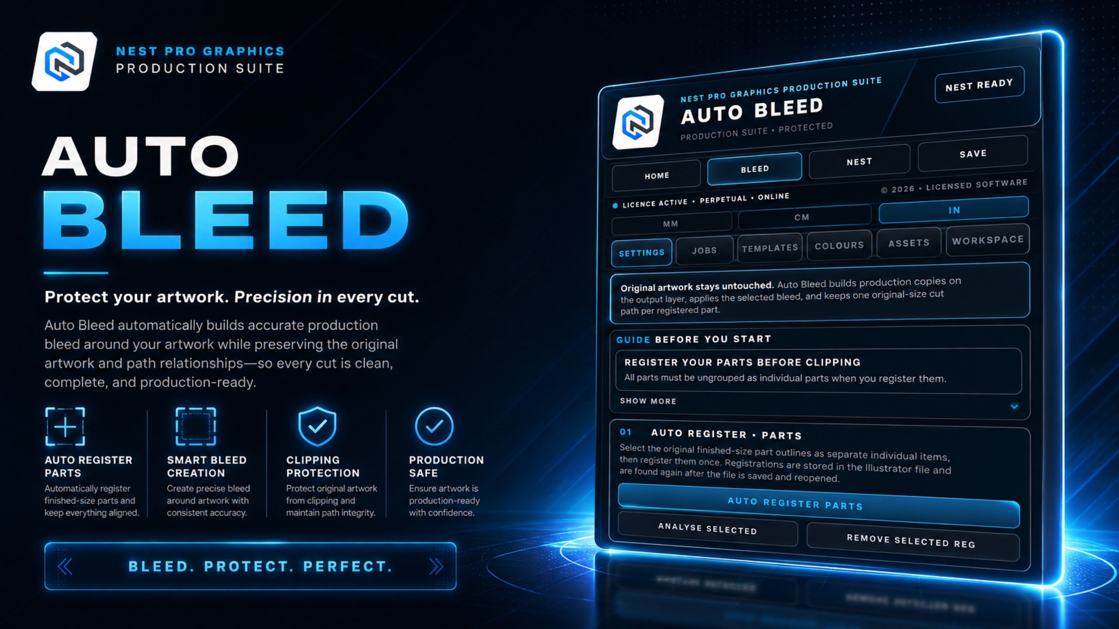 Nest Pro Graphics Auto Bleed workflow