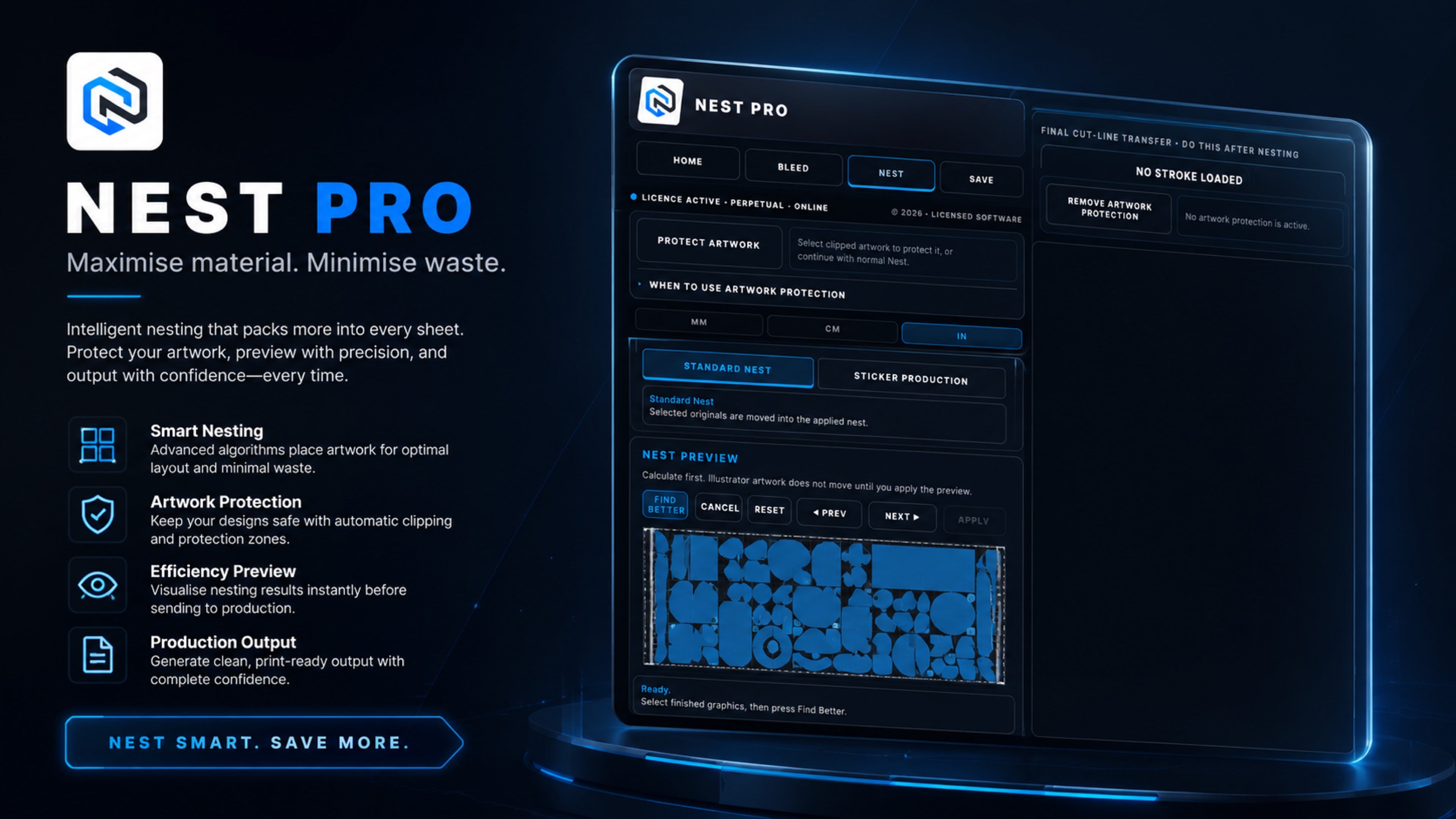 Nest Pro Graphics intelligent nesting workflow